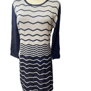 RHAPSODY striped sweater dress